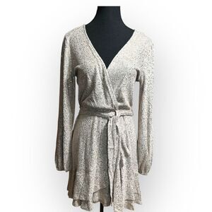 NWOT City Triangles Womens Knit Wrap Dress Gray Size 7
